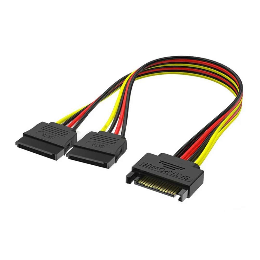 Imagem 5 de 5 do produto Cabo Adaptador Energia/Alimentação SATA, Para Dual SATA, 15 Pinos, Divisor Y