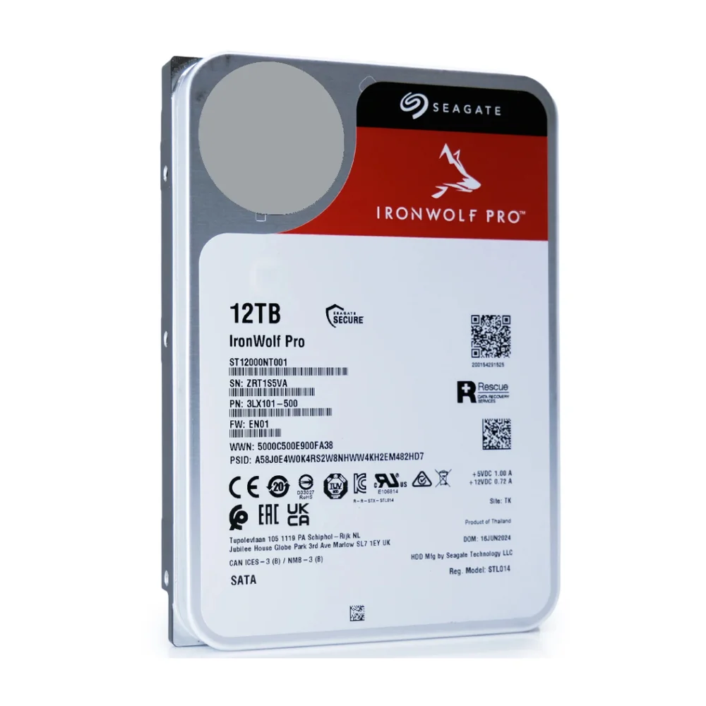 HD Seagate Ironwolf Pro 12TB NAS 7200RPM KaBuM
