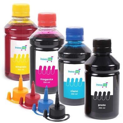 Kit 4 Tintas Inova Ink, Compatível Impressora G3160 - 250ml