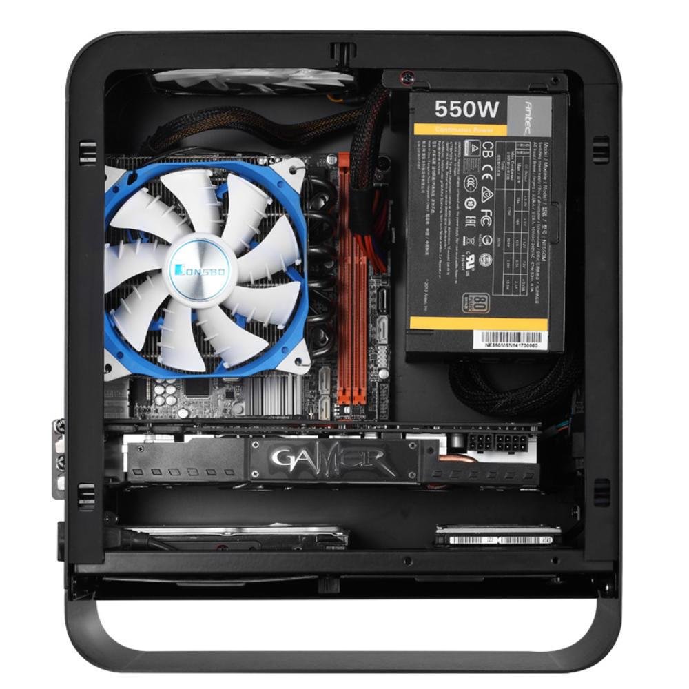 Imagem 2 de 4 do produto Gabinete Mini ITX, Alumínio, Jonsbo, Umx1w - Preto