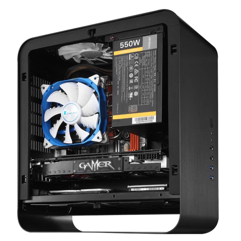 Imagem 3 de 4 do produto Gabinete Mini ITX, Alumínio, Jonsbo, Umx1w - Preto