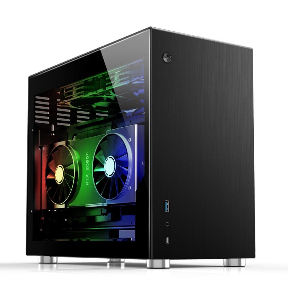 Imagem 2 de 5 do produto Gabinete Preto Mini ITX, Em Alumínio V10 - Jonsbo