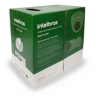 Cabo De Rede Intelbras MC8CBR, Para Camera CFTV 4px24 Multi 8 Vias, 300M, Branco - 4830050