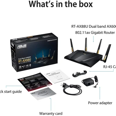 Roteador Asus Gamer WiFi 6 Ax6000 RtAx88u KaBuM