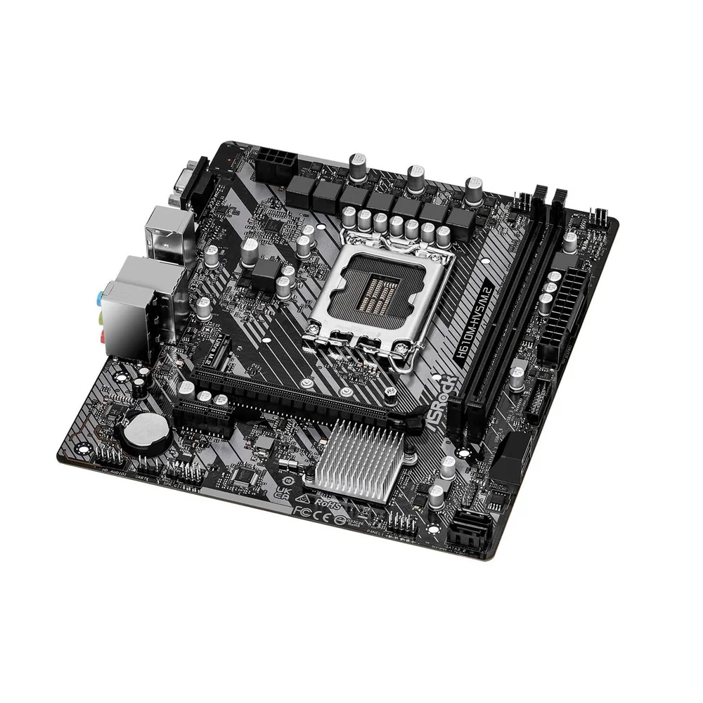 Placa Mae Asrock, Intel 1700 H610 2xddr4 HDMI/VGA, H610m-hdv 4