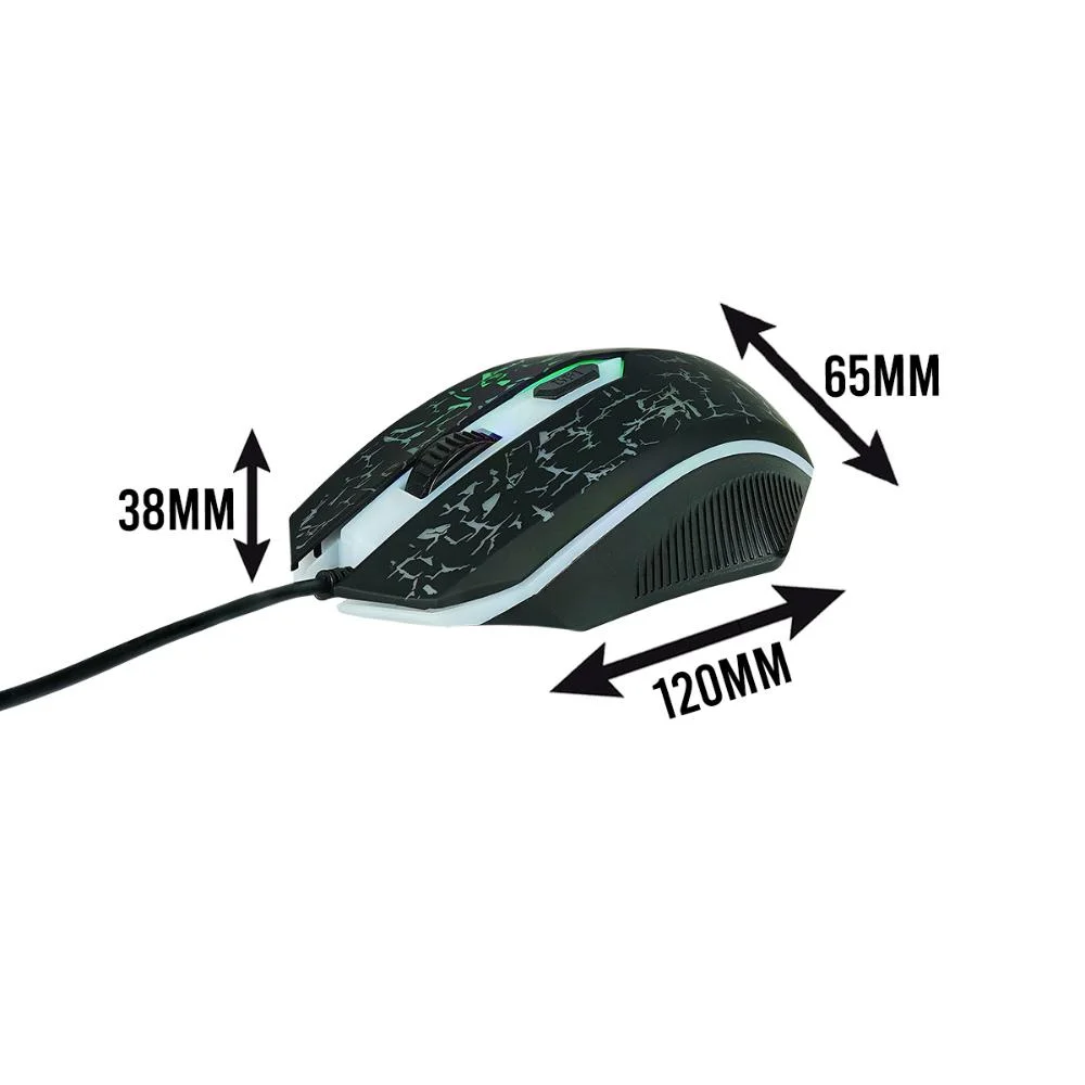 Mouse Gamer Clanm LED Rainbow, 3600dpi Jungle - Cl-mj806 Mouse Gamer Clanm LED Rainbow, 3600dpi Jungle - Cl-mj806