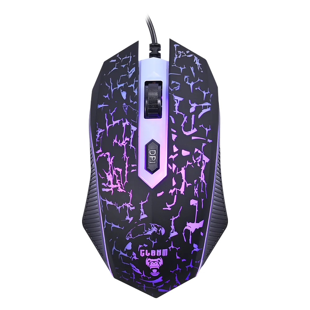 Mouse Gamer Clanm LED Rainbow, 3600dpi Jungle - Cl-mj806 Mouse Gamer Clanm LED Rainbow, 3600dpi Jungle - Cl-mj806