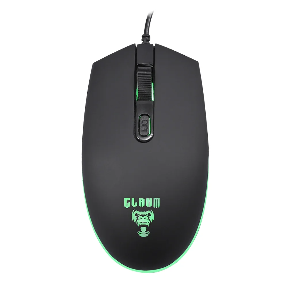 Mouse Clanm Confortável LED Rainbow, 3600dpi Jungle - Cl-mj003