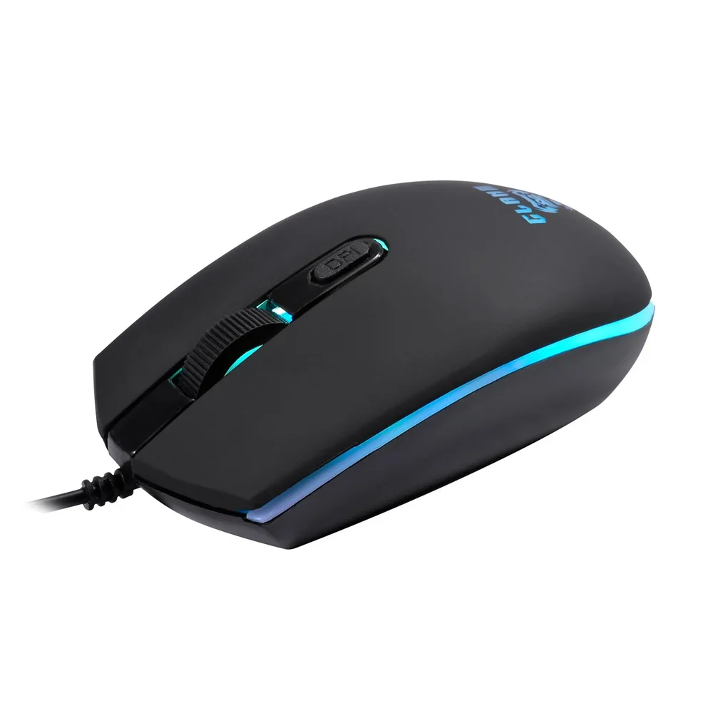 Mouse Clanm Confortável LED Rainbow, 3600dpi Jungle - Cl-mj003