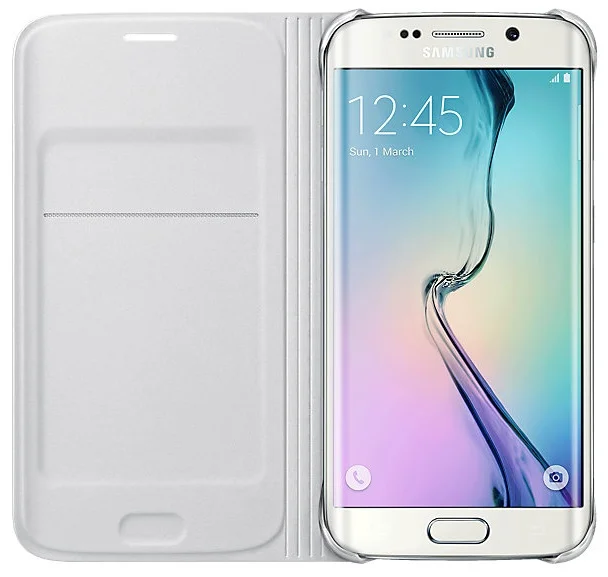 Imagem 4 de 4 do produto Capa Carteira Samsung, Para Galaxy Flip Wallet S6 Edge, Branca - Sm-G925