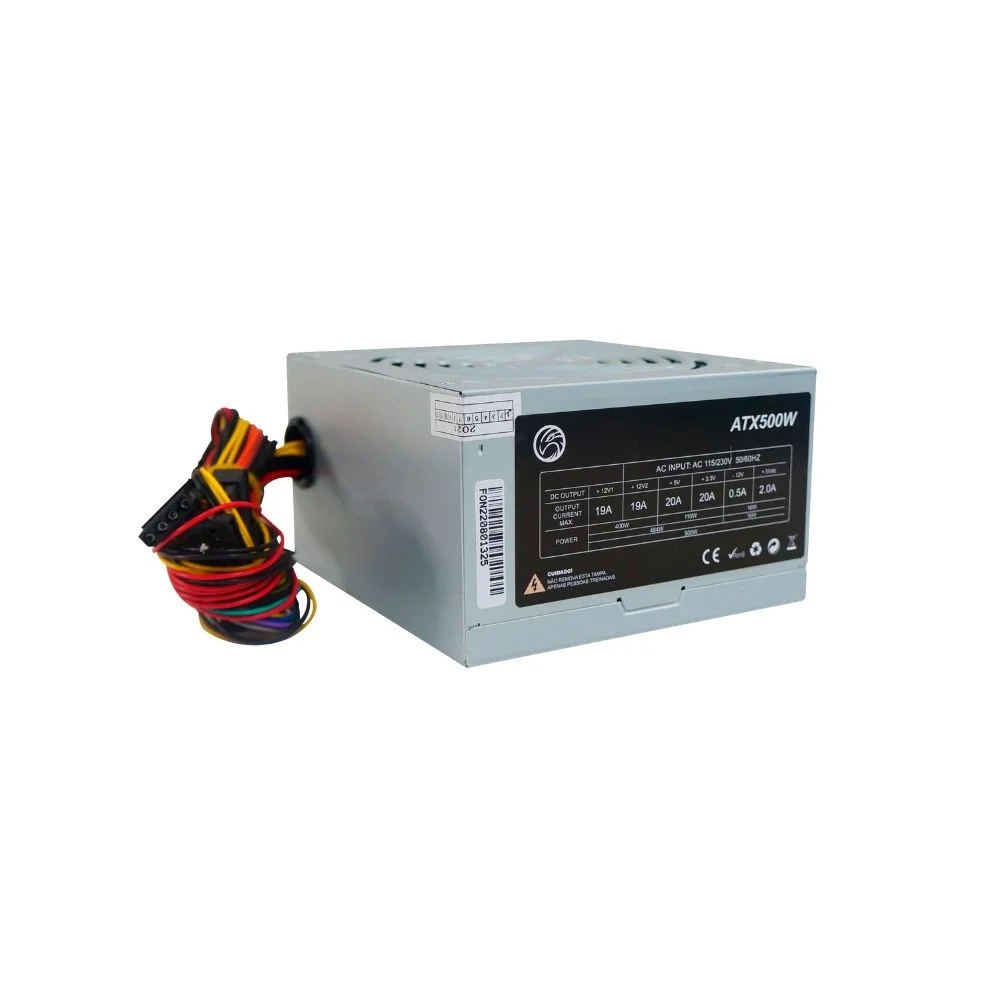 Imagem 2 de 4 do produto Fonte Atx 500w Real Bpc/5350-m, 24 Pinos, Com Cabo Box