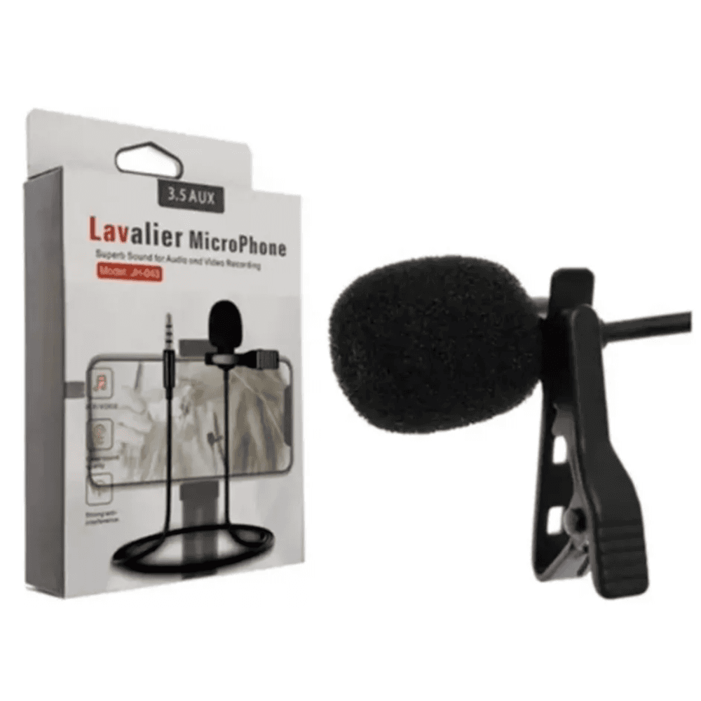 Imagem 3 de 3 do produto Microfone de Lapela Stereo com Entrada P2 Lavalier JH-043