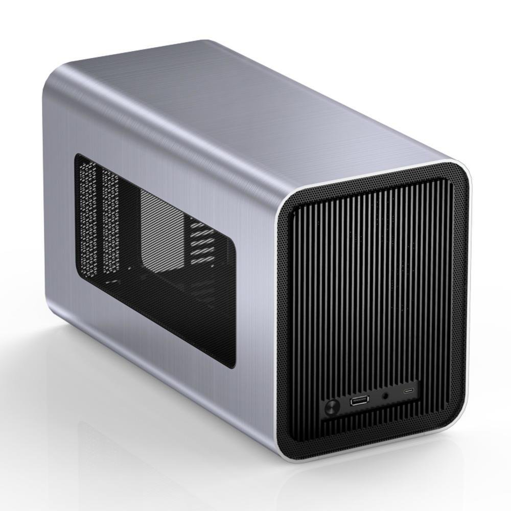 Imagem 3 de 5 do produto Gabinete Jonsbo, Prata, Mini Itx, Alumínio V11