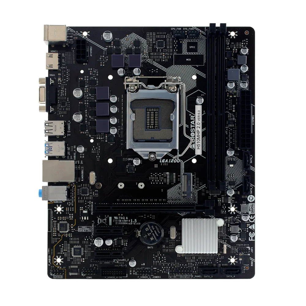 Placa Mãe Biostar H510mhp R2.0, DDR4, LGA1200, Micro ATX 7