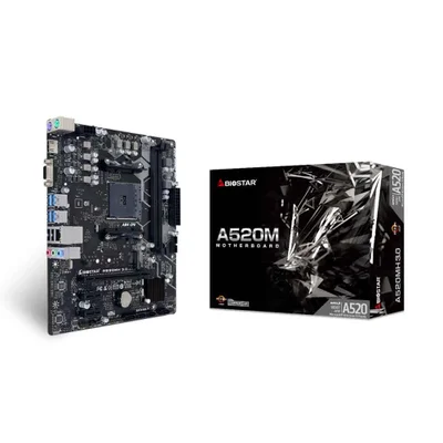Placa-Mãe Biostar A520mh 3.0, AMD AM4, Micro ATX, DDR4