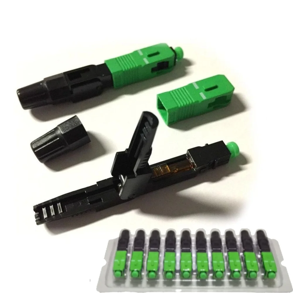 Imagem 3 de 5 do produto 10 Conector Fast Óptico De Campo, Rosca Sc/apc, Fibra Monomodo