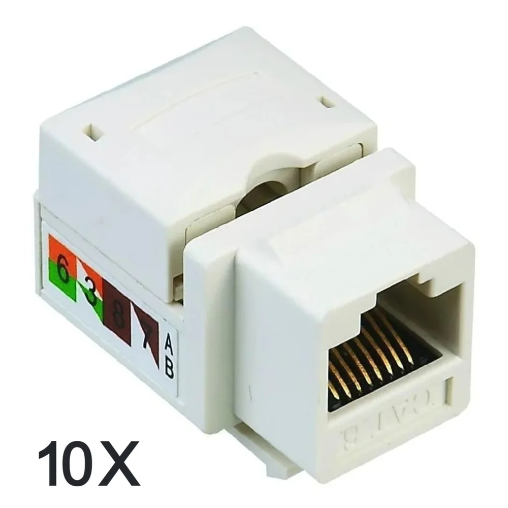 Imagem 3 de 3 do produto 10x Conector Keystone Cat6 Fêmea Rj45 Tomada Gigabit