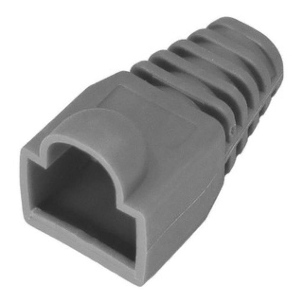 Imagem 5 de 5 do produto 25 Conector RJ45 Sohoplus CAT6 + 25 Capa Boot Snap Cinza