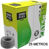 25 Metros De Cabo Rede Lan Utp CAT5e Furukawa Sohoplus, U/utp, Cinza