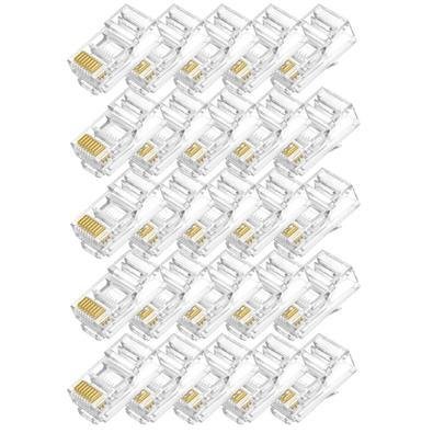25x Conector RJ45, CAT5e Macho, Tomada De Rede Lan Internet