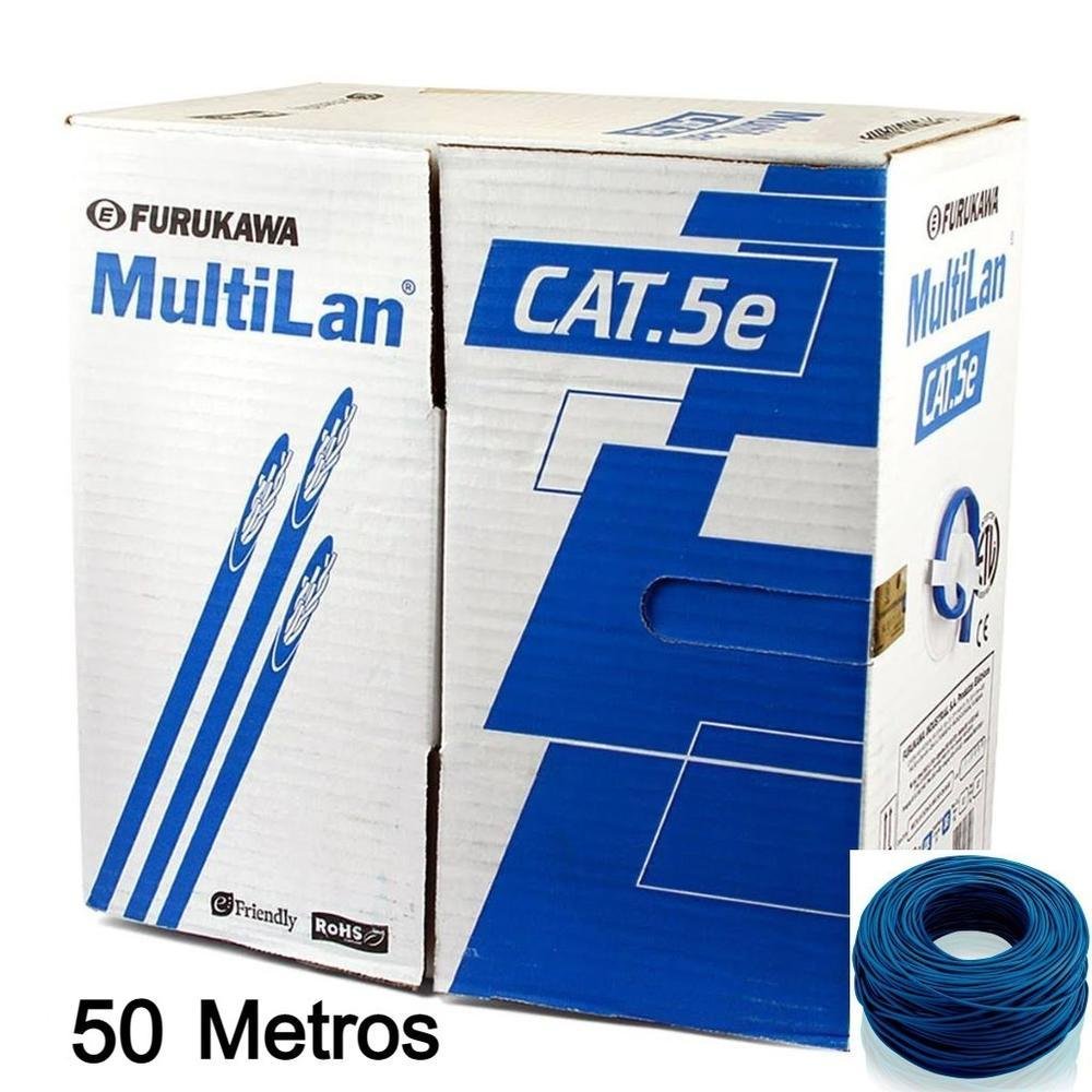 Cabo De Rede Lan Furukawa Multilan Cat5e Cm, 50 Metros - Azul