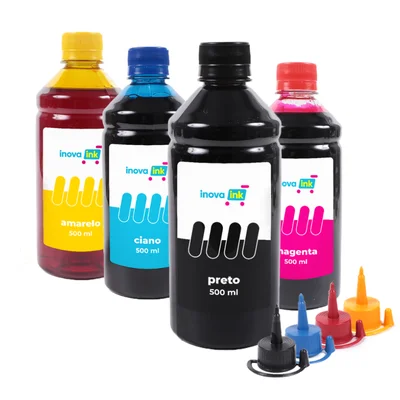 Kit Inova Ink com 4 Tintas Para Epson Ecotank L3150, 500ml