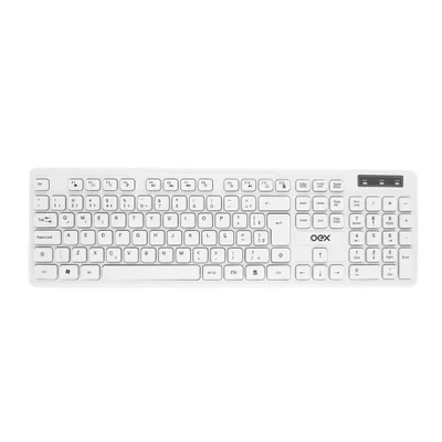Teclado Com Fio Para Computador Notebook Oex TC304, Branco