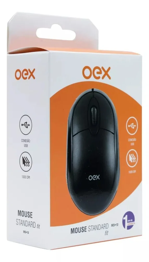 Mouse Óptico Oex Ms20,Para Notebook Ergônomico USB Mouse Óptico Oex Ms20,Para Notebook Ergônomico USB