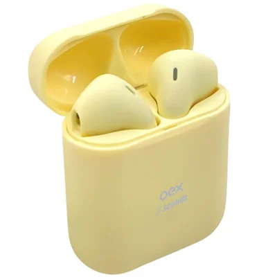 Fone De Ouvido Oex Tws11, Sem Fio, Duplo, Wireless, Amarelo — foto 3