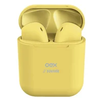Fone De Ouvido Oex Tws11, Sem Fio, Duplo, Wireless, Amarelo