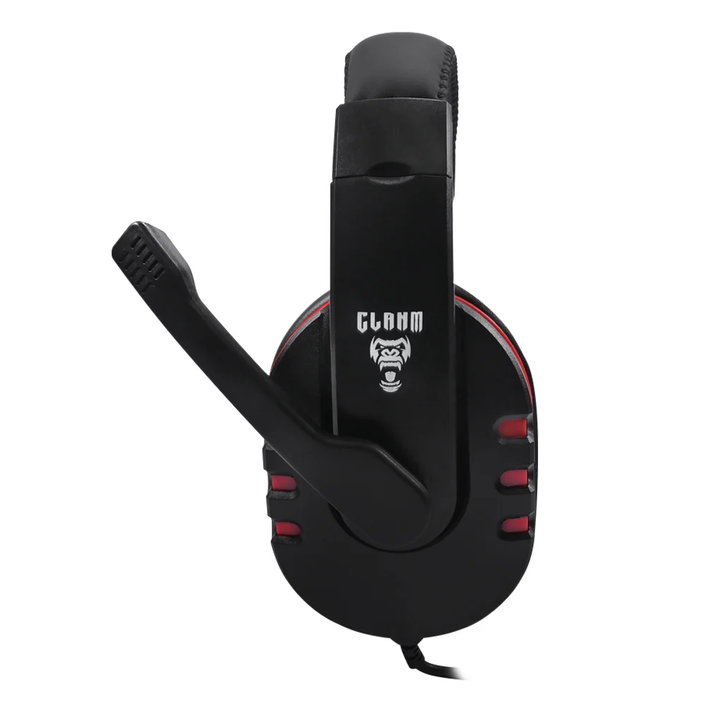 Imagem 2 de 5 do produto Headset Gamer Jungle Cl-hj827, Preto/vermelho 1,8m, Clanm