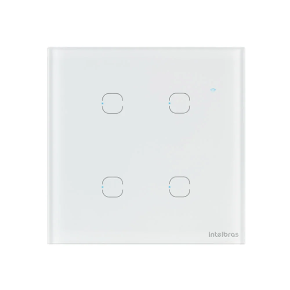 Interruptor  Intelbras, Ews 1004, Wi-fi, 4 Tecla, App Smart Touch