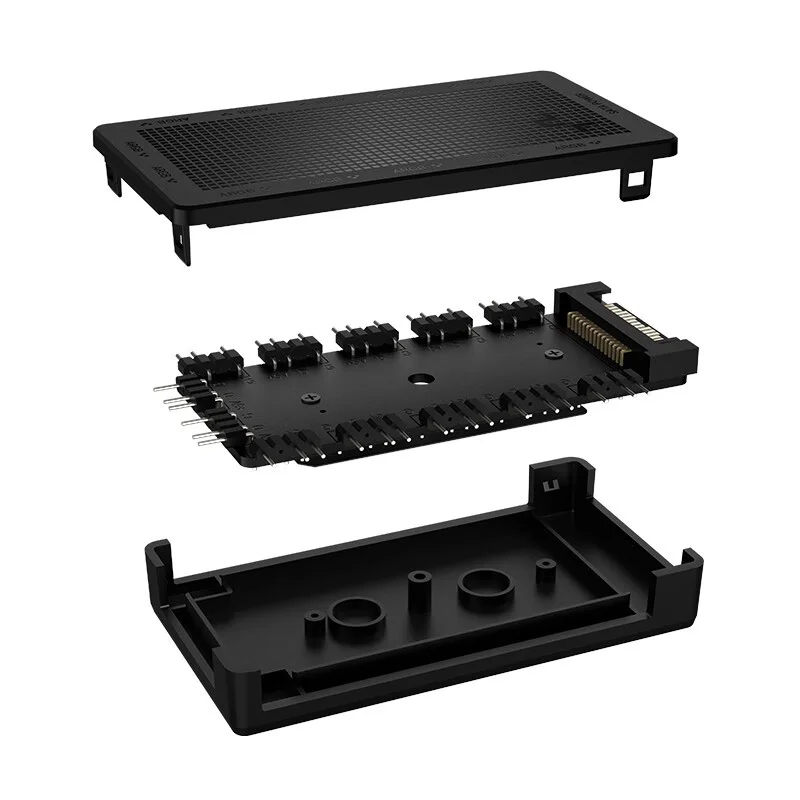 Imagem 2 de 5 do produto Hub Para Fans Ventoinhas Deepcool Sc700, 12 Portas, 3 Pinos