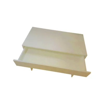 Mesa Office Móveis Trovarelli Com Gaveta Natural Em Mdf