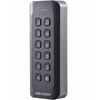 Leitor De Cartao Escravo C/ Teclado Hikvision Ds-k1802ek (em 125khz), Retroiluminado, Branco