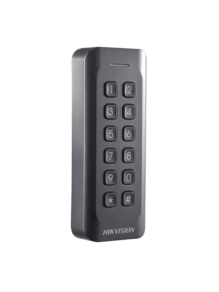 Imagem 2 de 5 do produto Leitor De Cartao Escravo C/ Teclado Hikvision Ds-k1802ek (em 125khz), Retroiluminado, Branco