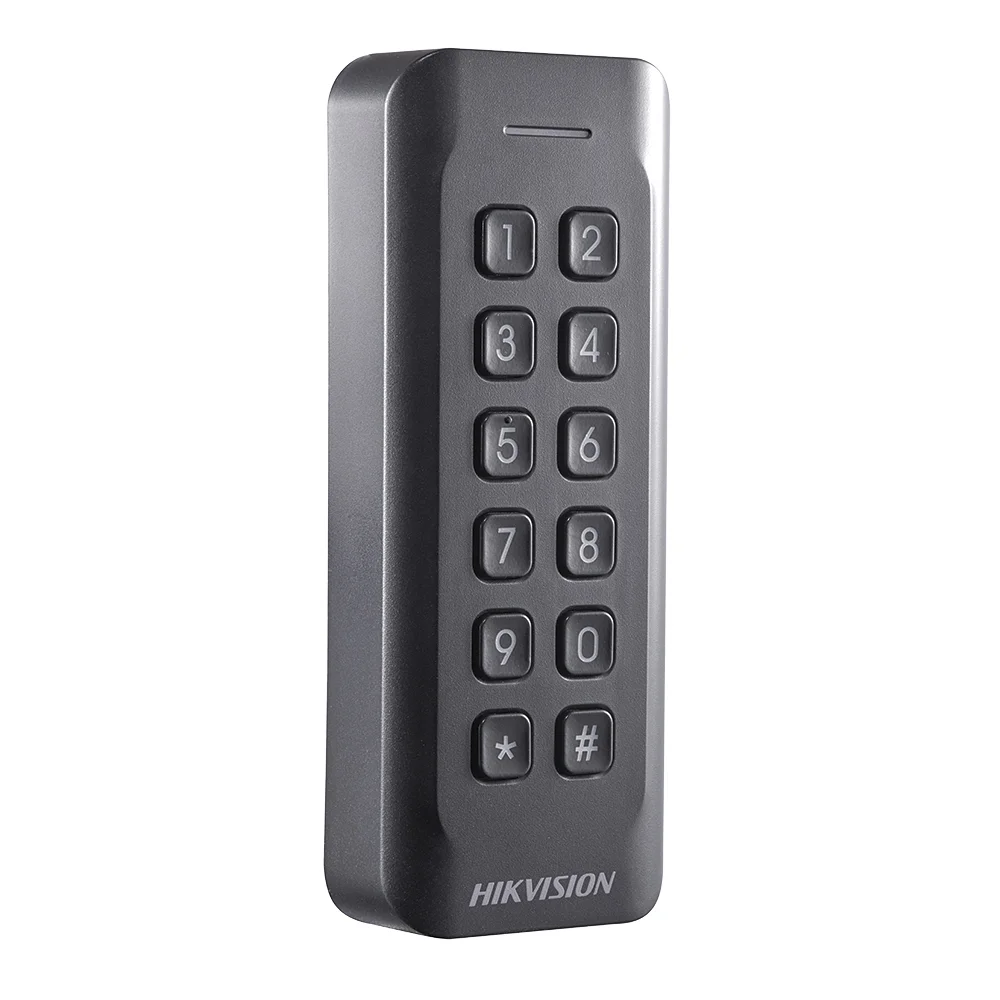 Imagem 4 de 5 do produto Leitor De Cartao Escravo C/ Teclado Hikvision Ds-k1802ek (em 125khz), Retroiluminado, Branco