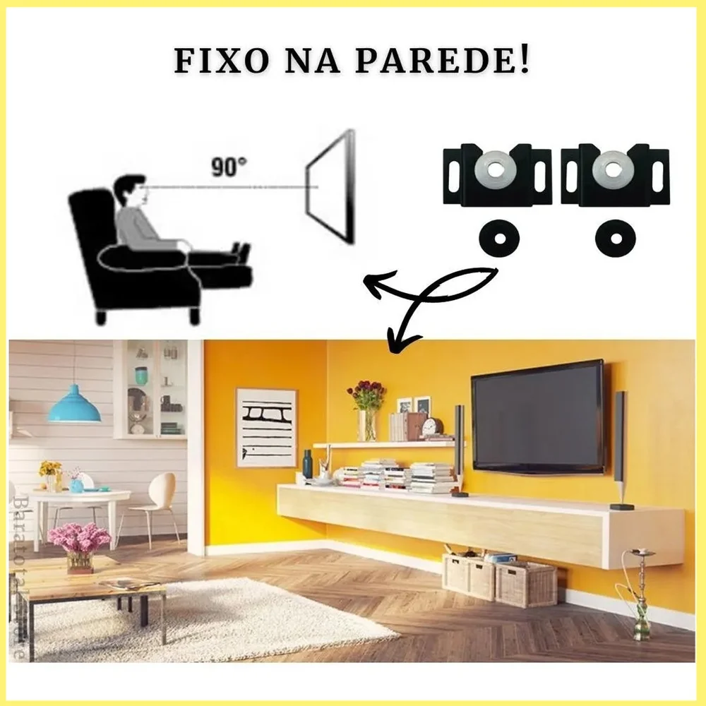 Imagem 2 de 4 do produto Suporte Tv Parede Fixo, 32 Polegadas 10 A 71, Kit Com 10 Und