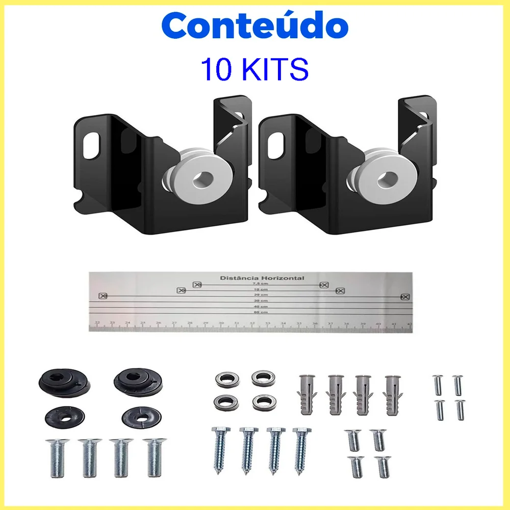 Imagem 3 de 4 do produto Suporte Tv Parede Fixo, 32 Polegadas 10 A 71, Kit Com 10 Und