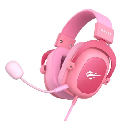 Headset Gamer Havit H2002d Multiplatform, Drivers 53mm - Rosa