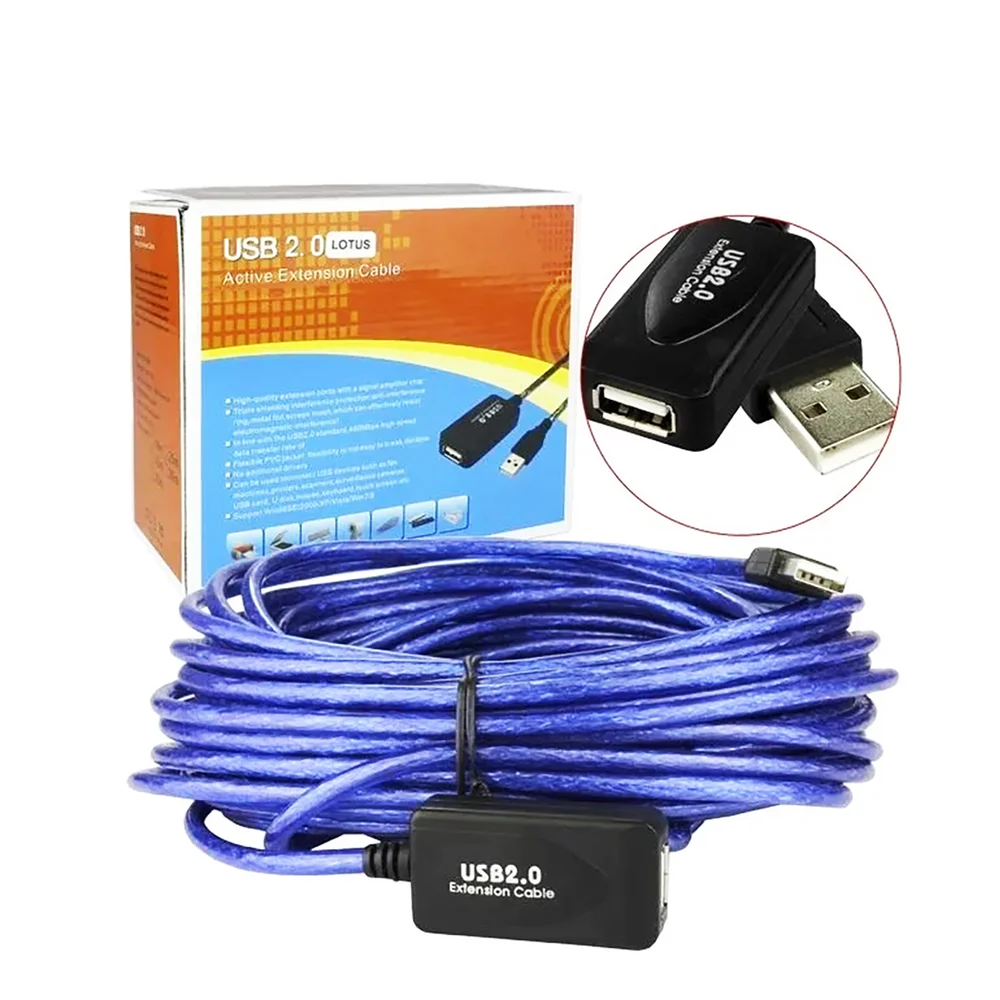 Imagem 4 de 4 do produto Cabo Amplificado USB 2.0 Extensor, 5 Metros,  Macho, Femea