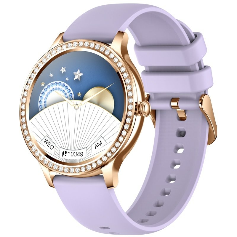 Relógio Smartwatch Feminino Foxbox 1841, À Prova D água, Roxo, Chamada Bluetooth