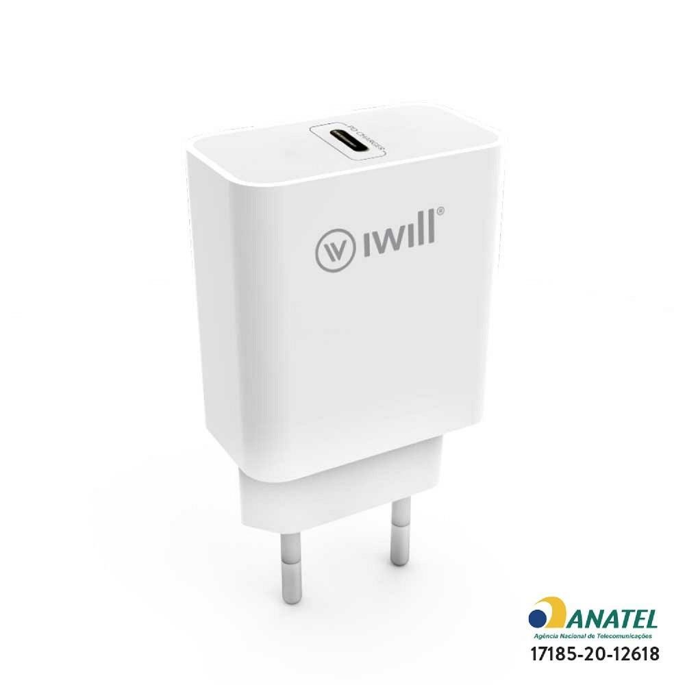 Imagem 4 de 5 do produto Carregador De Parede Iwill, Com 1 USB-C, Power Delivery, 20w