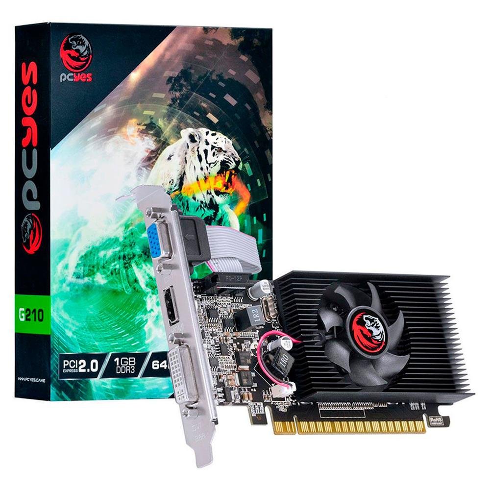 Placa De V deo Pcyes Nvidia G 210 1GB DDR3 KaBuM