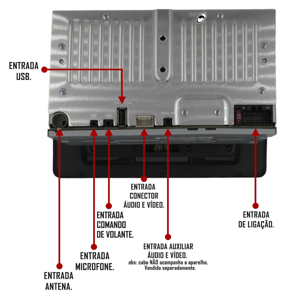 Central Multimídia Pioneer Dmhaf555bt KaBuM