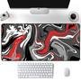 Mouse Pad Gamer Speed, Extra Grande 60x30Cm, Profissional - Abstrato Premium Preto E Vermelho