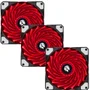 Kit Cooler FAN com 3 unidades, Hayom, Ventoinha LED, 12x12- Vermelho 3
