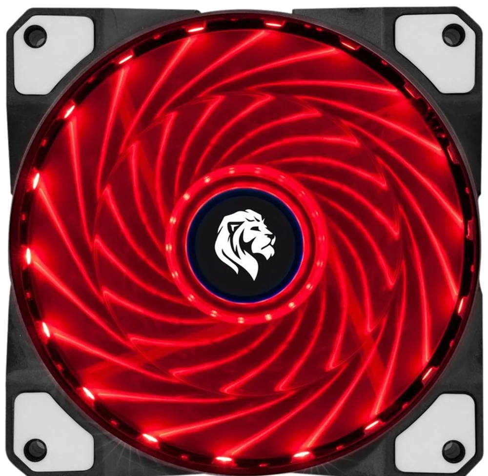 Kit Cooler FAN com 3 unidades, Hayom, Ventoinha LED, 12x12- Vermelho 5
