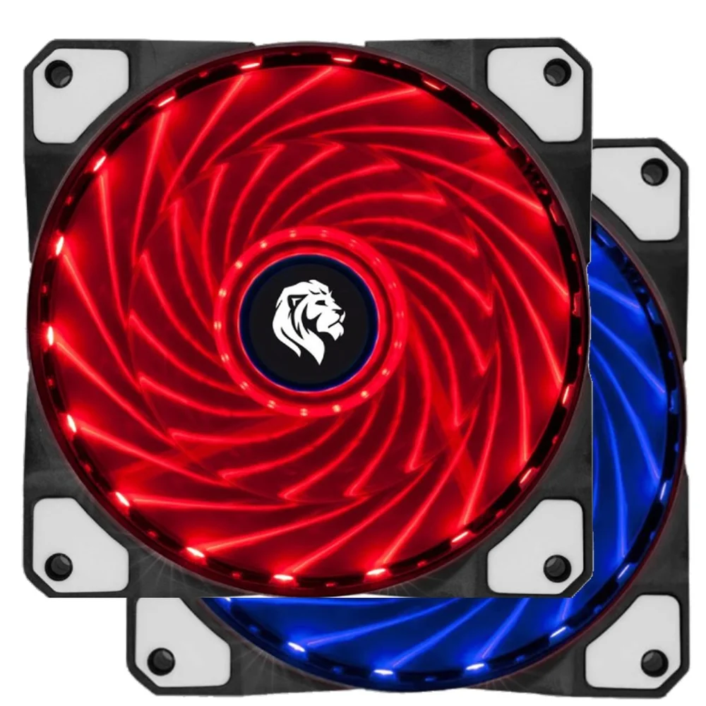 Fan Cooler Hayom Ventoinha, Led Azul/vermelho, 12x12 Cpu Gamer 4