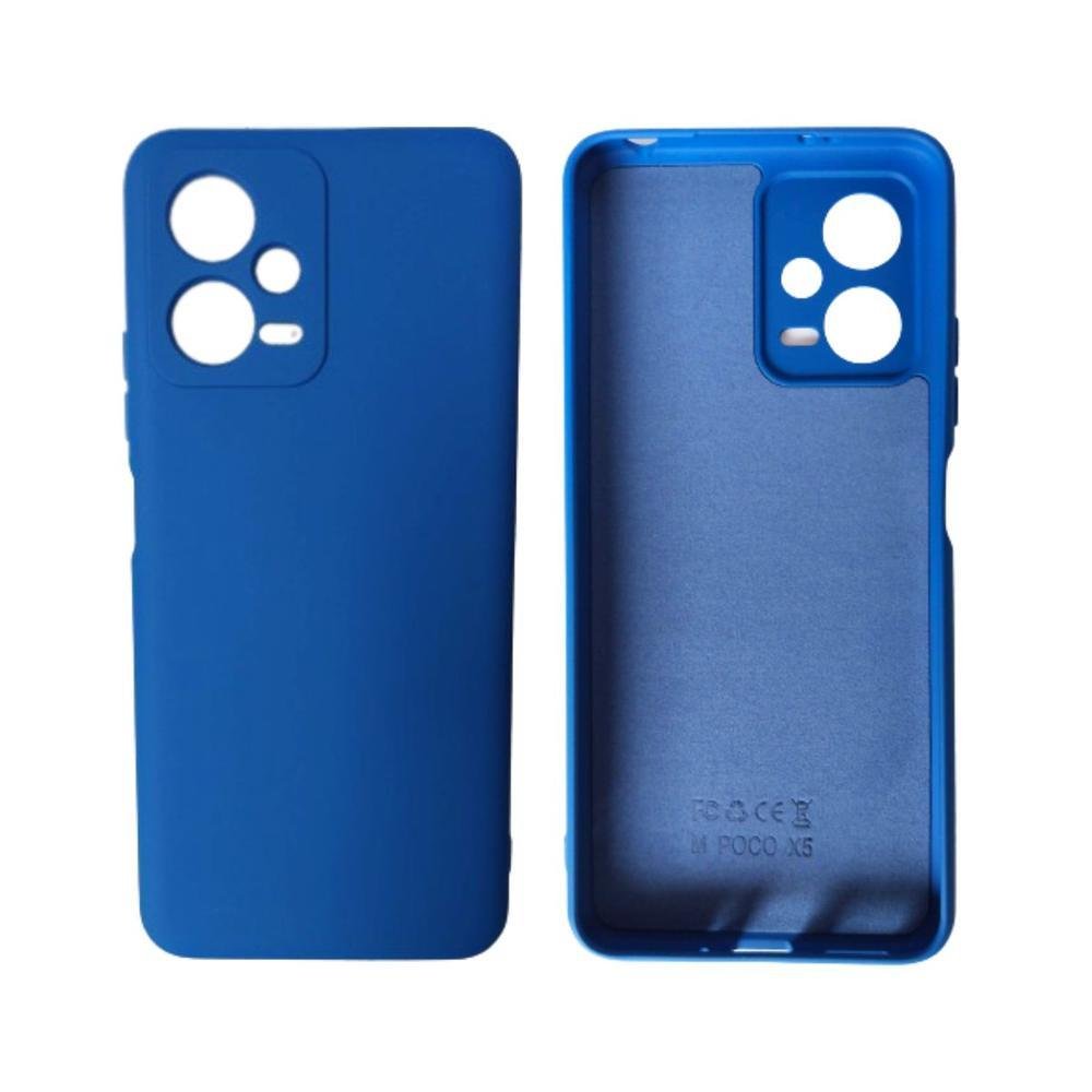 Imagem 3 de 5 do produto Capinha Aveludada Silicone, Poco X5 5G, Tela 6.67 Polegadas - Azul Escuro